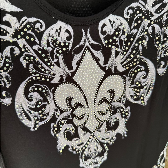 Black and White Embellished Top - Picture 2 of 8